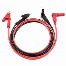 14 Gauge Multimeter Test Leads Right Angle Banana Plug To Alligator Clip Heavy D