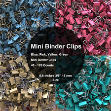 Mini Binder Clips Mix Colored 35 Paper Clamp 06 In Size 40 120 Per A Bag