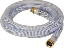 Pvc Water Suction 1 Inch By 10 Feet Transfer Hose Npsh Couplings Clearwhite