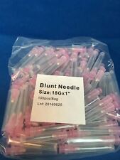 100 Blunt Dispensing Needles Syringe Blunt Tip Needle 18 Ga 1 Luer Lock 1 Inch
