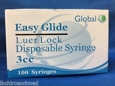 100 3 Cc Luer Lock Tuberculin Syringes 3ml Sterile New Syringe Only No Needle