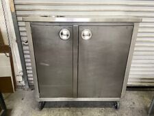 49x19 Stainless Steel Trash Amp Storage Cabinet On Wheels Bus Station Nsf 6413