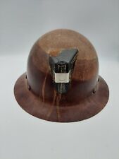 Used Vintage Brown Msa Skullgard Full Brim Hard Hat No Webbing Free Shipping