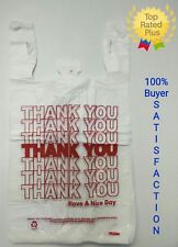 Thank You T Shirt Bags 115 X 65 X 21 White Plastic Shopping Bag 50 1000