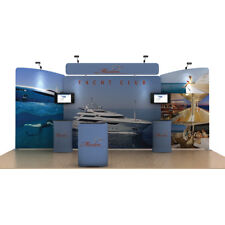 20ft Portable Custom Tension Fabric Trade Show Display Pop Up Banner Booth Sets