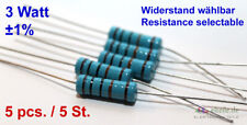 New Listing5x 3 Watt Metal Layer Resistor 1 3w Ohm Kohm Mohm Resistors