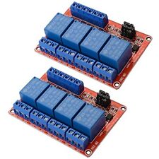 2 Pack Dc 12v 4 Channel Relay Module Board Shield With Optocoupler Isolation