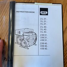 Hatz 234l3140 234m3140 Operation Maintenance Manual Instruction Book Guide