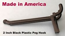 10 Pack 2 Inch Black Plastic Peg Hooks For 18 To 14 Pegboard Made In Usa