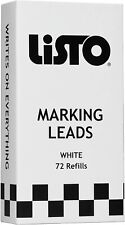 Listo 162 Marking Pencils Mechanical Refill White Box Of 72 Grease Marking Usa