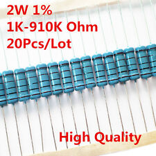 20pcs 2w 2 Watt Metal Film Resistor 1 1k 910k Ohm 1 K 910 K Free Shipping