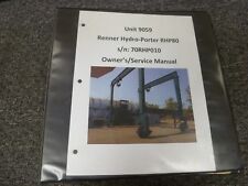 Renner Rhp80 Hydro Porter Gantry Crane Owner Operator Amp Service Repair Manual
