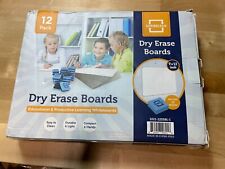 12 Pack Dry Erase Small White Boards Class Set 9x12 White Board With Erasers Lot