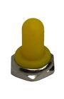 Toggle Switch Waterproof Yellow Rubber Boot Guard Or Cover With Hex Nut