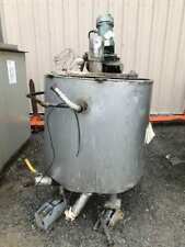 100 Gallon Stainless Steel Jacketed Mixing Tank With Lightnin Nld 50 Mixer