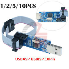 1 10pcs Usbasp Usbisp Avr Programmer Cable 10pin Atmega8 Atmega128 For Arduino