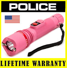 Police Stun Gun 305 650 Bv Rechargeable Led Flashlight Pink