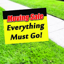 Moving Sale Everything Must Go Plastic Indoor Outdoor Coroplast Yard Sign