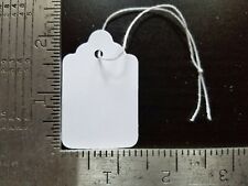 1000 White 7 Large Price Merchandise Tags Blank String Strung Retail Jewelry