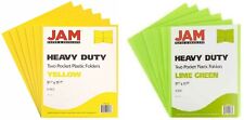 12 Pk Jam Paper Heavy Duty 2 Pocket School Presentation Plastic Folders