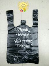 Black Thank You Plastic T Shirt Bags 18 Retail Shopping Bags 10 X 5 X 18
