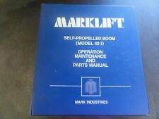 Marklift Model 40i Self Propelled Boom Lift Operation Maintenance Parts Manual