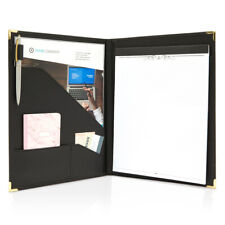 Portfolio Binder Leather Folder For Men Women Resume With Paper Notepad 85x11