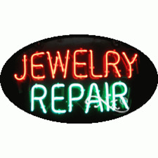 Brand New Jewelry Repair 30x17 Oval Real Neon Sign Withcustom Option 14228