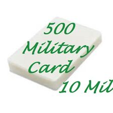 500 Military Card 10 Mil Laminating Pouches Laminator 2 58 X 3 78 Quality