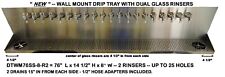 Ss Draft Beer Wall Mt Drip Tray 60 L With Dual Rinsers Drain Dtwm60ss 8 R2
