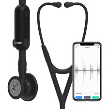 3m Littmann Core Digital Stethoscope Black Chestpiece Tube Stem And Headset