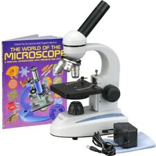 Amscope 40x 1000x Glass Optics All Metal Frame Student Compound Microscope Book