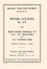 John Deere L La Li Lu Tractor Catalog Parts Manual 3-t