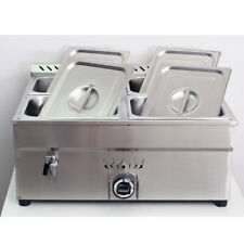 12 Size 4 Deep Pan Lp Gas Food Warmer With Valve 4 Pan Square Steamer Table