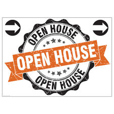 Open House Right Plastic Outdoor Yard Sign Staked Standup Standee Real Estate