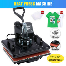 Digital Heat Press Machine 12x15 T Shirt Sublimation 360 Swing Away Transfer