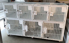Large Vintage Industrial Animal Cages Storage Cabinet Lockers Look