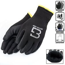 Safety Winter Insulated Double Lining Rubber Coated Work Gloves Bgwans Bk