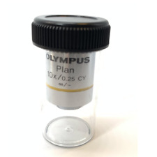 Olympus Plan 10x Na 025 Microscope Objective Lens For Bx Cx Ix With Case