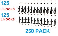 Plastic Black J Amp L Style Pegboard Hooks Kit 250 Pack Pegboard Not Included