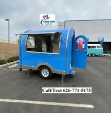 New Electric Mobile Food Trailer Enclosed Concession Stand Design 4 Hitch Blue