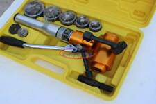 6 Dies 6 Ton Hydraulic Knockout Punch Driver Kit Hand Pump Hole Tool 11 Gauge