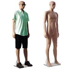 Full Body Male Mannequin Plastic Realistic Head Turns Dress Form 183cm W Base