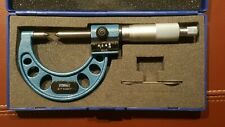 Fowler 0 1 Inch Digit Point Micrometer Carbide Tipped Satin Chrome Finish In Box
