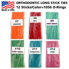 1056 Pcs Dental Orthodontic Elastic Ligature Ties Bands For Brackets 6 Colors