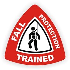 Fall Protection Hard Hat Decal Helmet Sticker Safety Label Harness Laborer