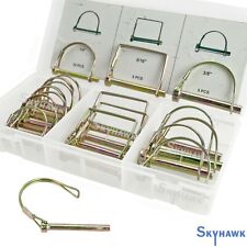20 Pc Safety Hitch Locking Pin Assortment Set W Round Square Double Wire Handles
