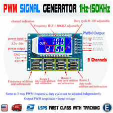Signal Generator Pwm Pulse Frequency Adjustable Module Lcd Display 3 Channels