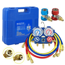 Hvac Ac Air Refrigeration Kit Ac Manifold Gauge Set Brass R134a R410a R22
