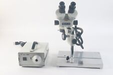 Meiji Emz Dual Microscope With Stand V Lux 1000 Light Source Illuminator Fair